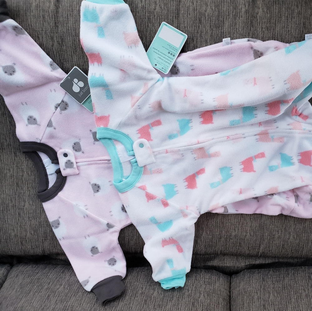 Baby girl footed pajamas 12 months